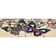 Lade das Bild in den Galerie-Viewer, Schmetterling - volle Runde Diamant-Malerei - 80x30cm