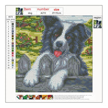 Lade das Bild in den Galerie-Viewer, Hund - voller runder Diamant - 25x25cm
