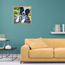 Lade das Bild in den Galerie-Viewer, Hund - voller runder Diamant - 25x25cm