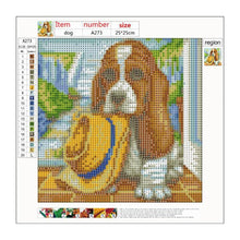 Lade das Bild in den Galerie-Viewer, Hund - voller runder Diamant - 25x25cm