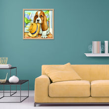 Lade das Bild in den Galerie-Viewer, Hund - voller runder Diamant - 25x25cm