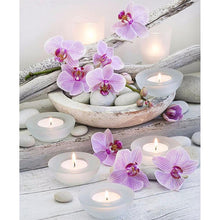 Lade das Bild in den Galerie-Viewer, Kerze Blume - voller quadratischer Diamant - 30x35cm