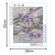 Lade das Bild in den Galerie-Viewer, Kerze Blume - voller quadratischer Diamant - 30x35cm