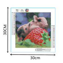 Lade das Bild in den Galerie-Viewer, Süßes Schwein - voller quadratischer Diamant - 30x30cm