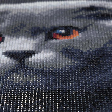 Lade das Bild in den Galerie-Viewer, Graue Katze - voller quadratischer Diamant - 25x25cm