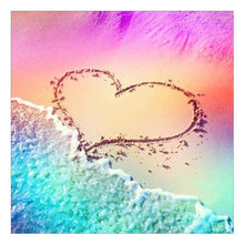 Lade das Bild in den Galerie-Viewer, Liebe Strand - voller quadratischer Diamant - 25x25cm