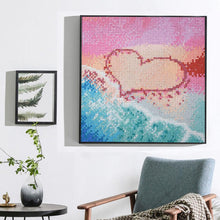 Lade das Bild in den Galerie-Viewer, Liebe Strand - voller quadratischer Diamant - 25x25cm