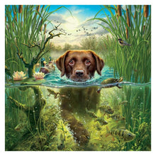 Lade das Bild in den Galerie-Viewer, Hund - voller runder Diamant - 30x30cm