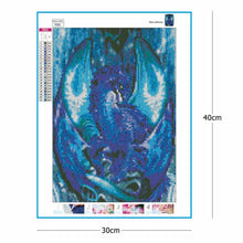 Lade das Bild in den Galerie-Viewer, Drache - voller quadratischer Diamant - 40x30cm