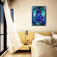 Lade das Bild in den Galerie-Viewer, Drache - voller quadratischer Diamant - 40x30cm