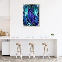 Lade das Bild in den Galerie-Viewer, Drache - voller quadratischer Diamant - 40x30cm