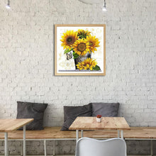 Lade das Bild in den Galerie-Viewer, Sonnenblume - voller quadratischer Diamant - 30x30cm