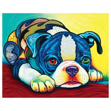 Lade das Bild in den Galerie-Viewer, Hund - voller runder Diamant - 30x25cm
