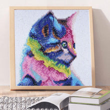 Lade das Bild in den Galerie-Viewer, Farbe Katze - voller quadratischer Diamant - 25x25cm