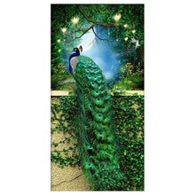 Lade das Bild in den Galerie-Viewer, Pfau - voller runder Diamant - 50x95cm
