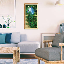 Lade das Bild in den Galerie-Viewer, Pfau - voller runder Diamant - 50x95cm