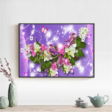 Lade das Bild in den Galerie-Viewer, Blumen Vogel - volle Diamant-Malerei - 40x30cm