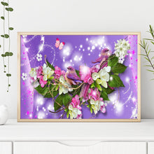 Lade das Bild in den Galerie-Viewer, Blumen Vogel - volle Diamant-Malerei - 40x30cm