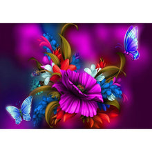 Lade das Bild in den Galerie-Viewer, Fantasy Blumen - voller runder Diamant - 40x30cm