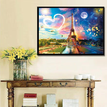 Lade das Bild in den Galerie-Viewer, Eiffelturm - voller runder Diamant - 40x30cm