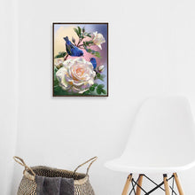 Lade das Bild in den Galerie-Viewer, Blume und Vogel - voller quadratischer Diamant - 30x40cm