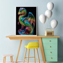 Lade das Bild in den Galerie-Viewer, Bunte Dinosaurier - voller quadratischer Diamant - 30x40cm