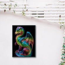 Lade das Bild in den Galerie-Viewer, Bunte Dinosaurier - voller quadratischer Diamant - 30x40cm