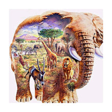 Lade das Bild in den Galerie-Viewer, Elefant - voller quadratischer Diamant - 30x30cm