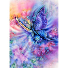 Lade das Bild in den Galerie-Viewer, Schmetterling - voller runder Diamant - 40x30cm
