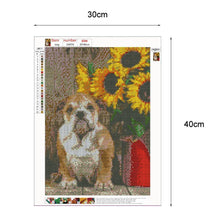 Lade das Bild in den Galerie-Viewer, Hund - voller runder Diamant - 30x40cm