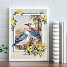 Lade das Bild in den Galerie-Viewer, 2 Vögel - voller quadratischer Diamant - 30x40cm