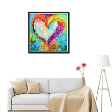 Lade das Bild in den Galerie-Viewer, Herz - voller runder Diamant - 30x30cm