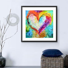 Lade das Bild in den Galerie-Viewer, Herz - voller runder Diamant - 30x30cm