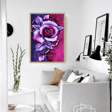 Lade das Bild in den Galerie-Viewer, Blume - voller runder Diamant - 30x40cm
