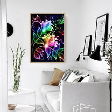 Lade das Bild in den Galerie-Viewer, Blume - voller runder Diamant - 30x40cm