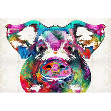Lade das Bild in den Galerie-Viewer, Bunte Schwein - volle Diamant-Malerei - 40x30cm