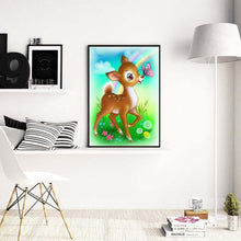 Lade das Bild in den Galerie-Viewer, Hirsch Schmetterling - voller runder Diamant - 30x40cm