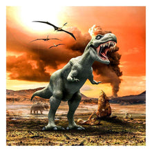 Lade das Bild in den Galerie-Viewer, Dinosaurier - voller runder Diamant - 30x30cm