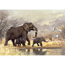 Lade das Bild in den Galerie-Viewer, Elefanten - volle Diamant-Malerei - 40x30cm
