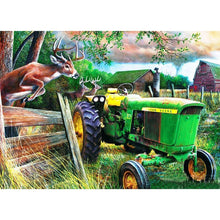 Lade das Bild in den Galerie-Viewer, Bauernhof Hirsch - voller runder Diamant - 40x30cm