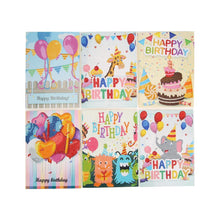 Lade das Bild in den Galerie-Viewer, 6pcs Cartoon Greeting Cards DIY Diamond Painting Birthday Postcards Craft