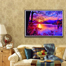 Lade das Bild in den Galerie-Viewer, Fantasy Sonnenuntergang - volle Diamant-Malerei - 40x30cm