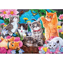 Lade das Bild in den Galerie-Viewer, Katze - voller quadratischer Diamant - 40x30cm