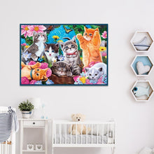 Lade das Bild in den Galerie-Viewer, Katze - voller quadratischer Diamant - 40x30cm