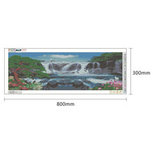 Lade das Bild in den Galerie-Viewer, Wasserfall - volle runde Diamant-Malerei - 80x30cm