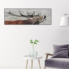 Lade das Bild in den Galerie-Viewer, Hirschkopf - volle Runde Diamant-Malerei - 80x30cm