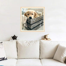 Lade das Bild in den Galerie-Viewer, Hund - voller runder Diamant - 30x30cm