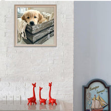 Lade das Bild in den Galerie-Viewer, Hund - voller runder Diamant - 30x30cm
