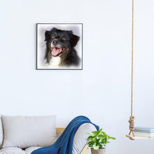 Lade das Bild in den Galerie-Viewer, Schwarzer Hund - volle Diamant-Malerei - 30x30cm
