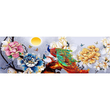 Lade das Bild in den Galerie-Viewer, Frieden Pfau - volle Runde Diamant-Malerei - 80x30cm